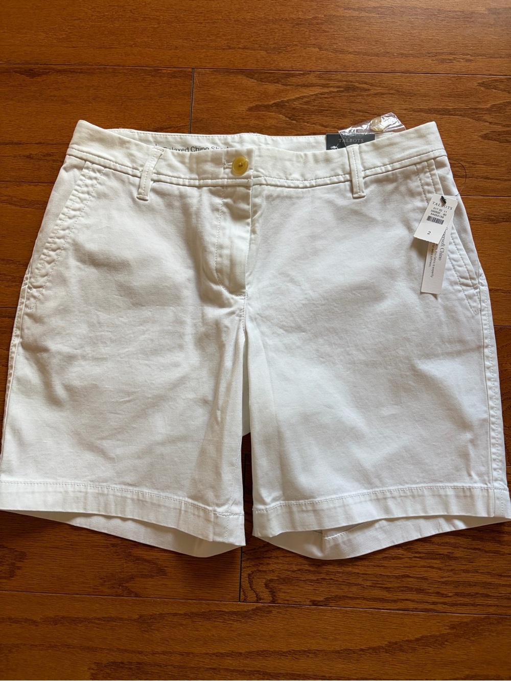 Talbots White Bermuda Shorts with Belt Loops